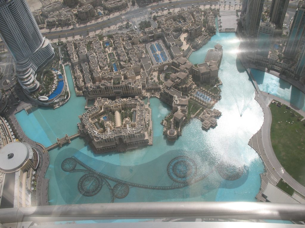 The view down from At The Top of the Burj Khalifa